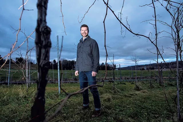 David Keck in the vineyard at Boyden Valley Winery in Cambridge - GLENN RUSSELL