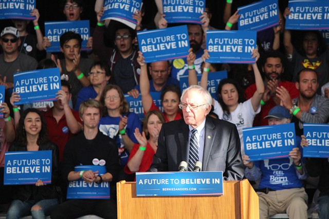 Sen. Bernie Sanders concedes the Nevada caucuses Saturday in Henderson. - PAUL HEINTZ