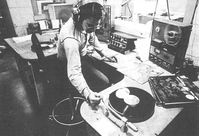 A WGDR-FM DJ in the mid-1970s - COURTESY OF WGDR