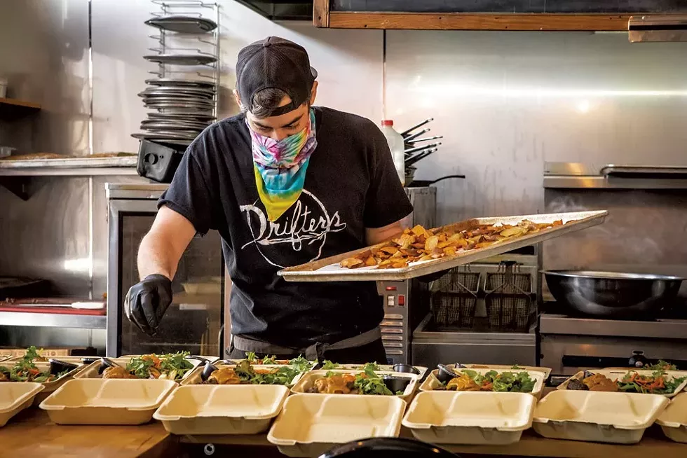 Andrew Ryan preparing meals for hospital workers at Drifters - FILE: LUKE AWTRY