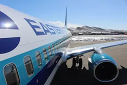 Bern Force One on the tarmac in Elko, Nevada - PAUL HEINTZ