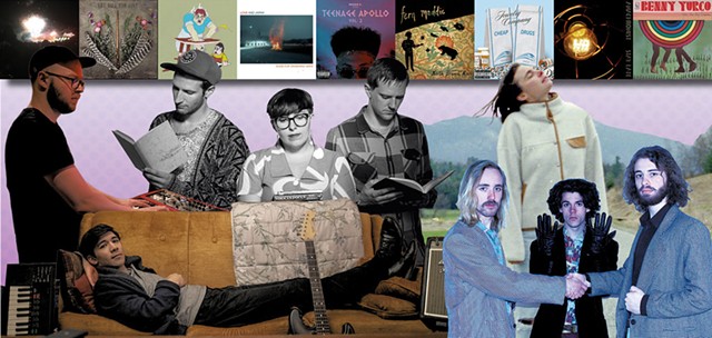 Clockwise from top left: Christopher Hawthorn; the Leatherbound Books; Francesca Blanchard; Pons; and Couchsleepers - COURTESY OF  LUKE AWTRY, PATRICK MCCORMACK, THE LEATHERBOUND BOOKS, PONS
