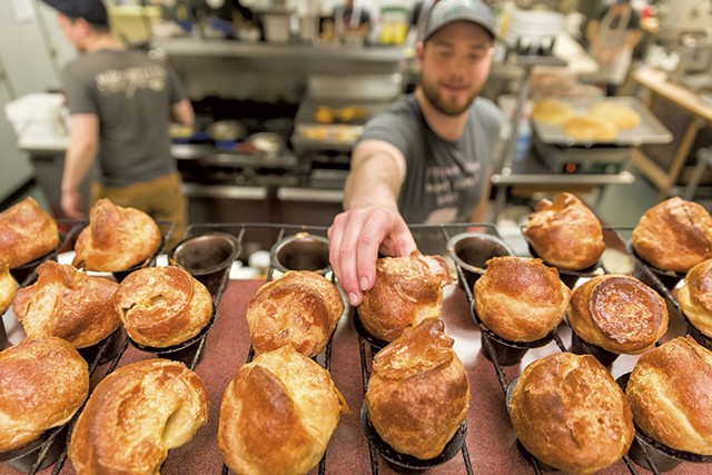 Popovers on display at Mirabelles Café - OLIVER PARINI