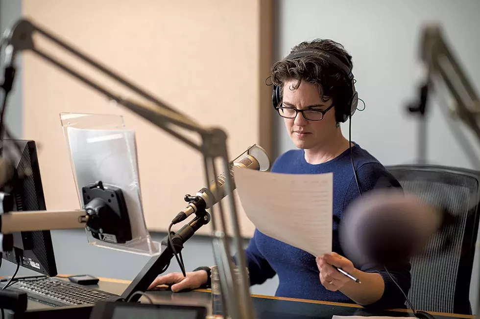 Jane Lindholm in the VPR studio - COURTESY OF DARIA BISHOP