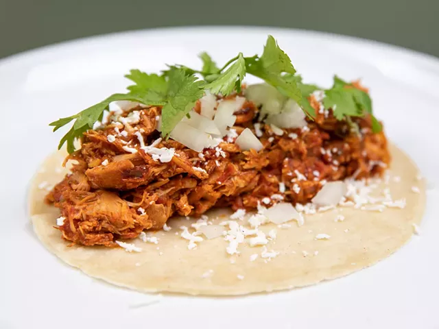 Chicken tinga taco - COURTESY OF SHEM ROOSE