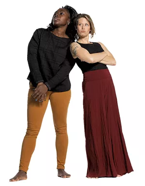 Christal Brown (left) and Lida Winfield in Same but Different - COURTESY OF JHSU MEDIA