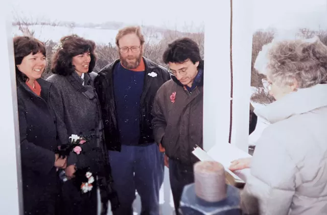 Arlene and Ted Ingraham getting married in March 1988 - COURTESY
