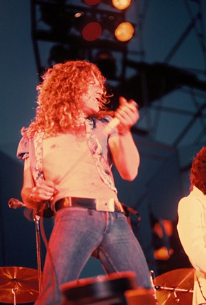 Robert Plant of Led Zeppelin, May 6, 1973, at Tampa Stadium - COURTESY OF RICK NORCROSS