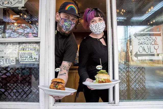Bryan Gildersleeve of Chic Full Gay and Sarah Howley of Black Rose Briar - JAMES BUCK