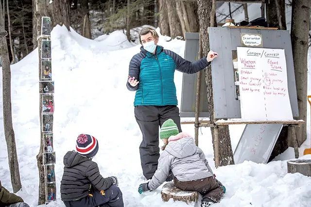 Jen Ellis teaching at her outdoor classroom - LUKE AWTRY