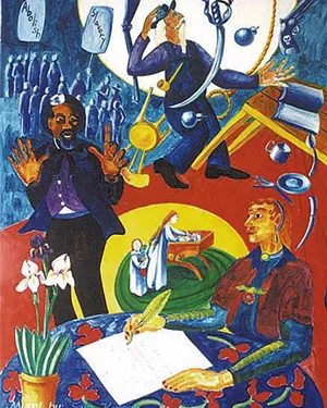 Section of the mural at Vermont Law School - COURTESY OF SAM KERSON