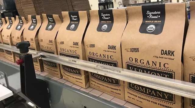 Vermont Coffee Company packaging line - COURTESY VERMONT COFFEE COMPANY