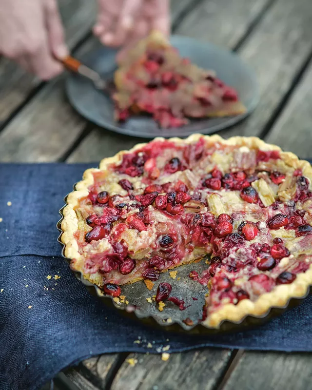 Rhubarb pie with ginger and lemon from The New Heirloom Garden by Ellen Ecker Ogden - MATTHEW BENSON