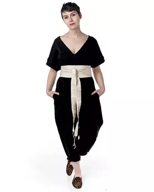 Patricia Trafton modeling a KWBB jumpsuit - HOMER HOROWITZ