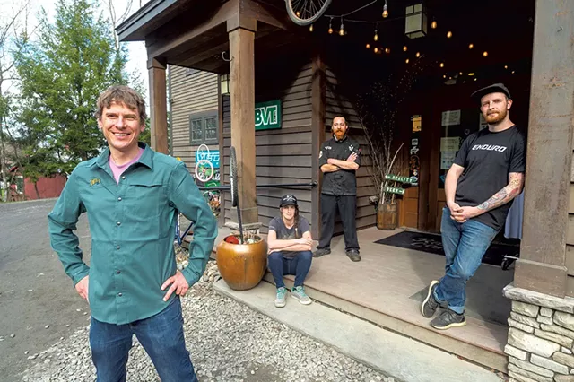 From left: co-owner Ryan Thibault, shop manager Mar Kuhnel, chef Joe Rock and service manager Darren Benz - JEB WALLACE-BRODEUR