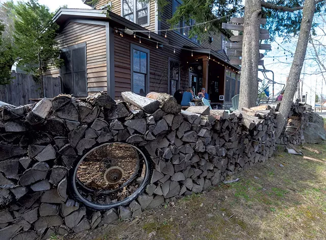 The patio at Ranch Camp - JEB WALLACE-BRODEUR