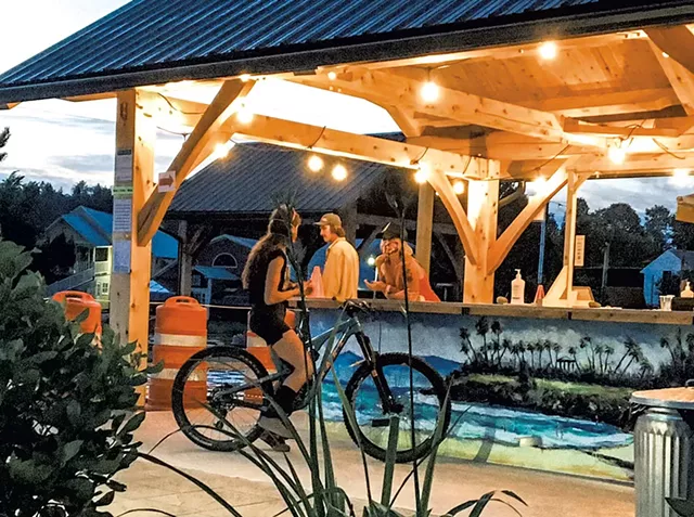 A biker at Mike's Tiki Bar - COURTESY OF MIKE'S TIKI BAR