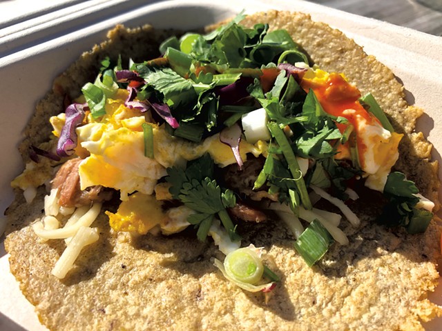 Blank Page Caf&eacute; breakfast taco - JORDAN BARRY ©️ SEVEN DAYS