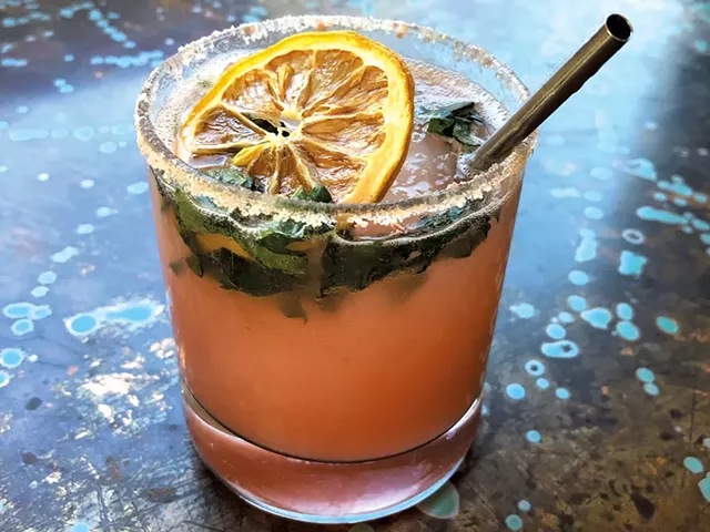 Rhuby Slippers cocktail at Starry Night Café - JORDAN BARRY ©️ SEVEN DAYS