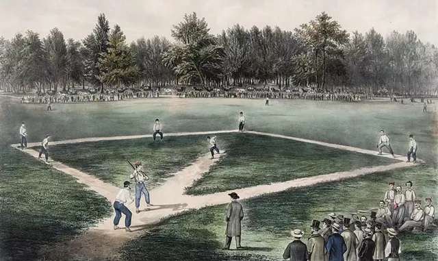 "American National Game of Baseball" by Currier & Ives - COURTESY OF SHELBURNE MUSEUM/JOSLYN MUSEUM
