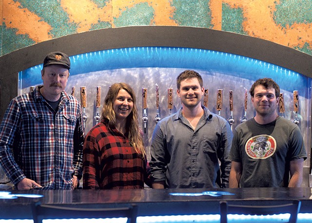 From left: Todd Haire, Dani Casey, Bobby Grim and Sam Keane of Foam Brewers - HANNAH PALMER EGAN
