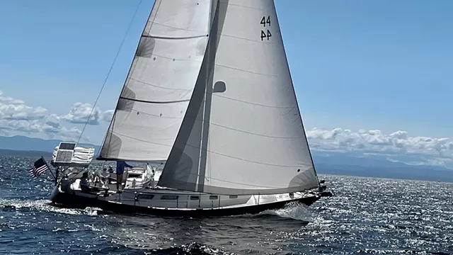 The Pathfinder sailing on Lake Champlain - COURTESY OF WENDY FRIANT