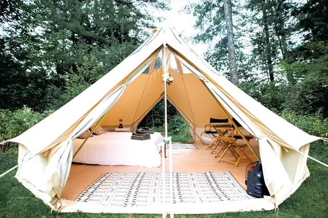 The glamping tent - DANIELLE VISCO | COURTESY OF CRAFTSBURY FARMHOUSE