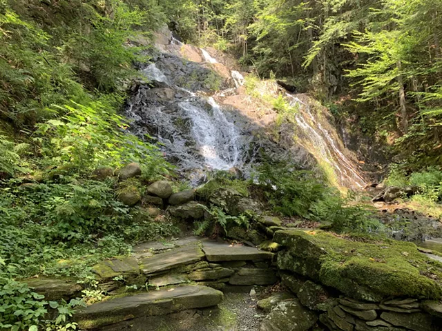 The lower falls at Jeudevine Falls - MELISSA PASANEN ©️ SEVEN DAYS
