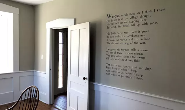 The room where Frost wrote "Stopping by Woods on a Snowy Evening" in June 1922 - COURTESY OF ROBERT FROST STONE HOUSE MUSEUM