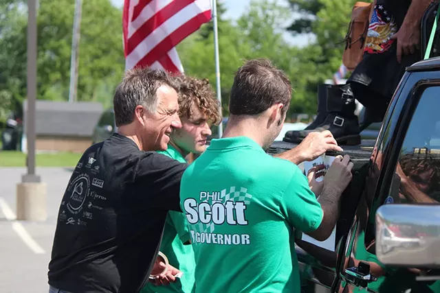 Lt. Gov. Phil Scott prepares for Vergennes' Memorial Day Parade on Monday - PAUL HEINTZ