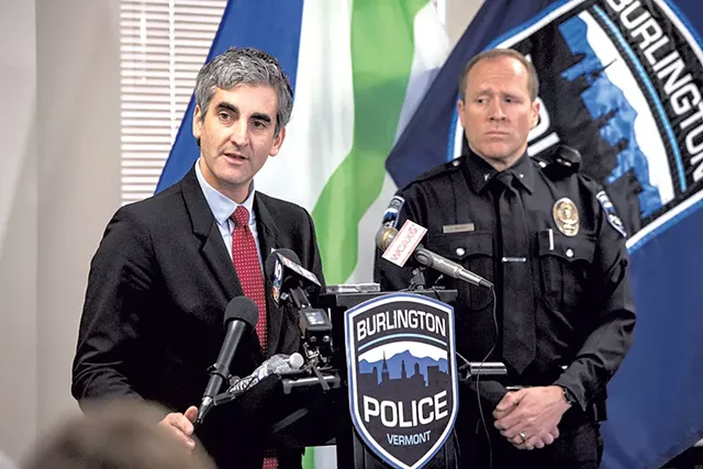 Mayor Miro Weinberger and acting Police Chief Jon Murad - FILE: LUKE AWTRY
