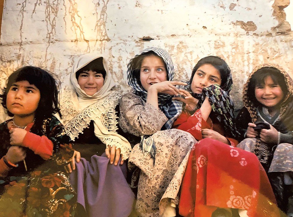 Afghan girls at a school Tracy Dolan and her team helped establish in Takhar Province - COURTESY OF TRACY DOLAN