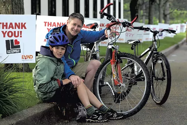 Chris Curtis with his son Will - MATTHEW THORSEN