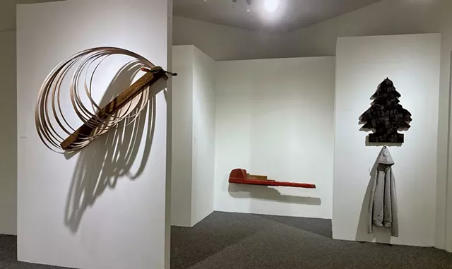 From left: "Our Unfinished Work," "88" and "Taser" - COURTESY OF ERIN JENKINS/BMAC