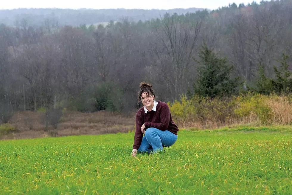 Emily Harrison in the WhistlePig rye field - CALEB KENNA