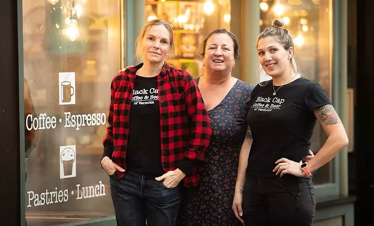 Black Cap general manager Danielle Dolisie, owner Vilalta and Stowe manager Maria Cabezas - CAT CUTILLO