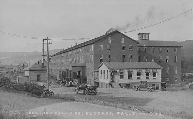 The mill in Beecher Falls, built by Vermont, Québec and New Hampshire carpenters in the late 1890s - COURTESY