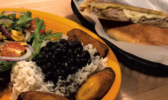 Cubano sandwich and the Vegetariano plate - JORDAN BARRY ©️ SEVEN DAYS