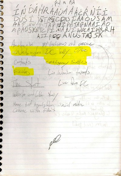 A page from Languerand's journal - COURTESY OF U.S. DEPARTMENT OF JUSTICE