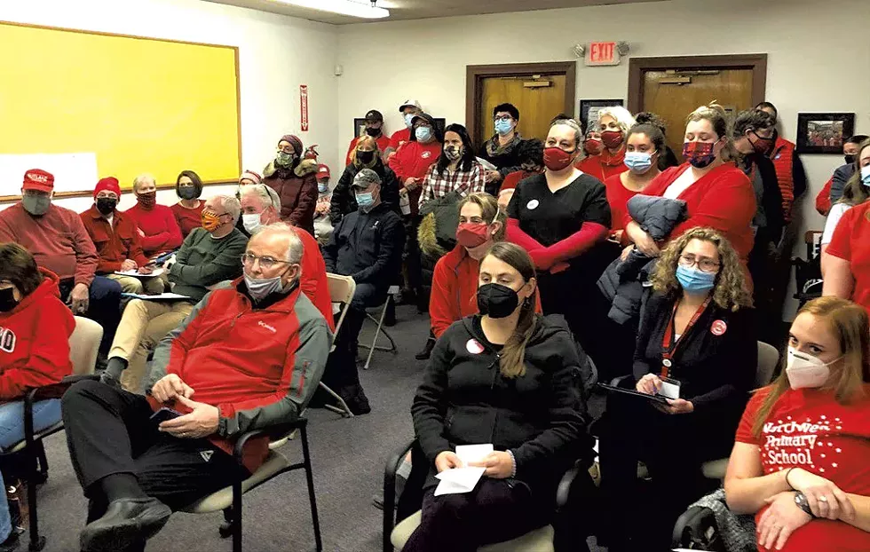 Rutland School Board meeting on December 14, 2021 - COURTESY OF JIM SABATASO/RUTLAND HERALD
