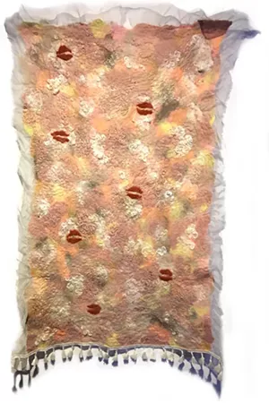 Nuno felted textile in "Untitled" - PAMELA POLSTON ©️ SEVEN DAYS