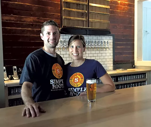 Dan Ukolowicz and Kara Pawlusiak - COURTESY OF SIMPLE ROOTS BREWING