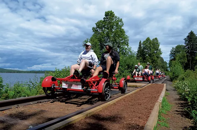 Rail bikes on a Rail Explorers tour - KEN PICARD