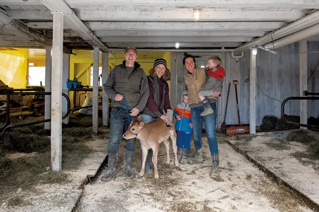 Ben Haigh, Diane St. Clair and Hilary Haigh with sons William and Emitt - CALEB KENNA