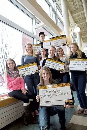 Back: Tyler Martel; middle, from left: Bella Carter, Natalie Jackson, Danielle Perry, Kylie Bryce, Michaela Lombard; sitting: Amelia Parent; and front: Haley Thompson