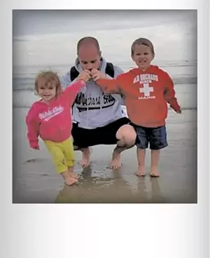 Kris Perkins with Kristopher Jr. and Katherine in 2014. Submitted by Melissa Perkins, South Burlington