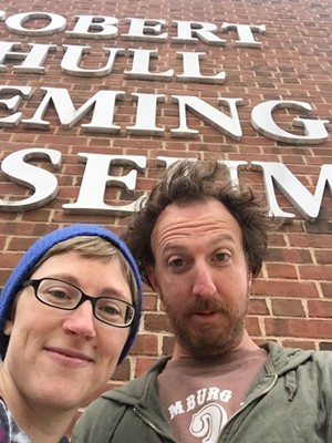 Not our most flattering angle, but you can't take photos inside the museum... - RYAN MILLER