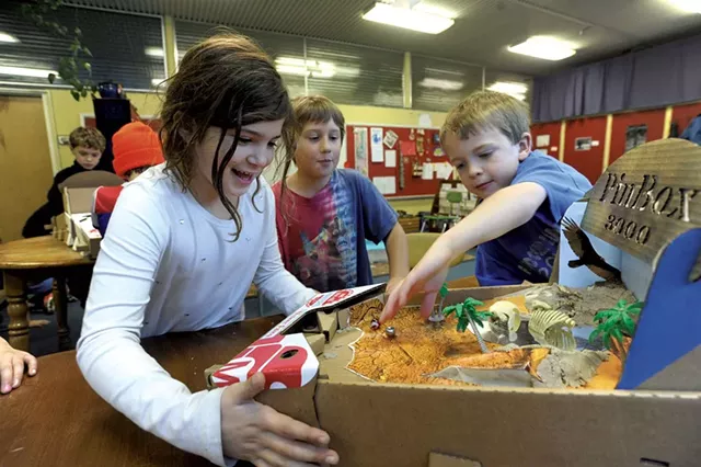Students at River Rock School's after-school program - JEB WALLACE-BRODEUR