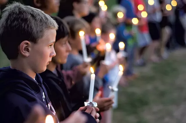 Candlelight Ceremony at Camp Abnaki - COURTESY OF CAMP ABNAKI