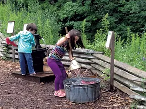 The "wash day" station at the Adirondack Museum